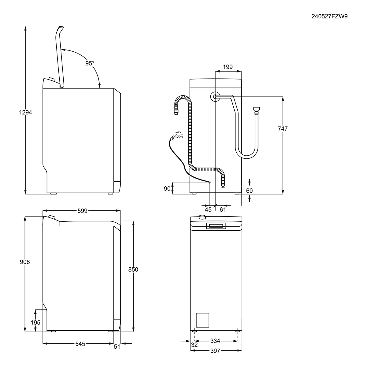 Lavadora de carga superior AEG 7 kg/ 1.200 rpm -LTA7E7231E Blanco-3