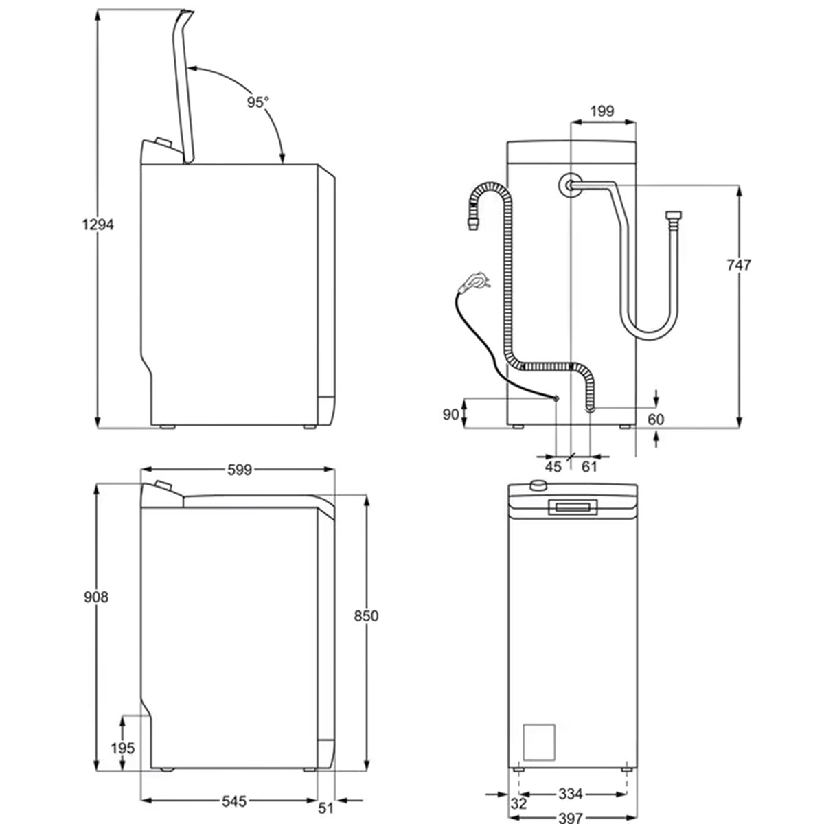 Thumbnail 1 de Electrolux EN6T5732NB lavadora 7 kg carga superior