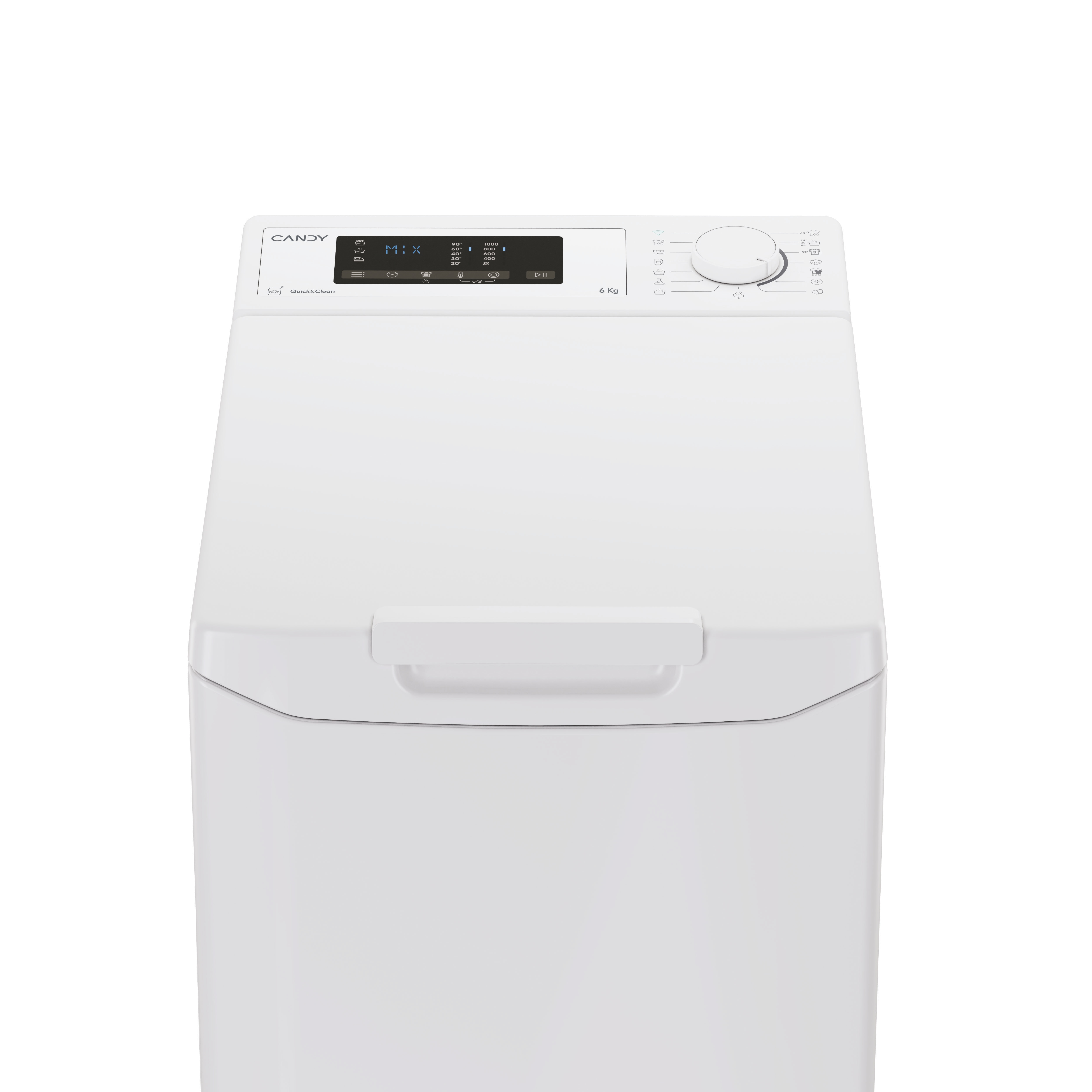 Lavadora carga superior Candy 6 kg / 1000 rpm ProWash 300 - TCA063D3-S Blanco-3