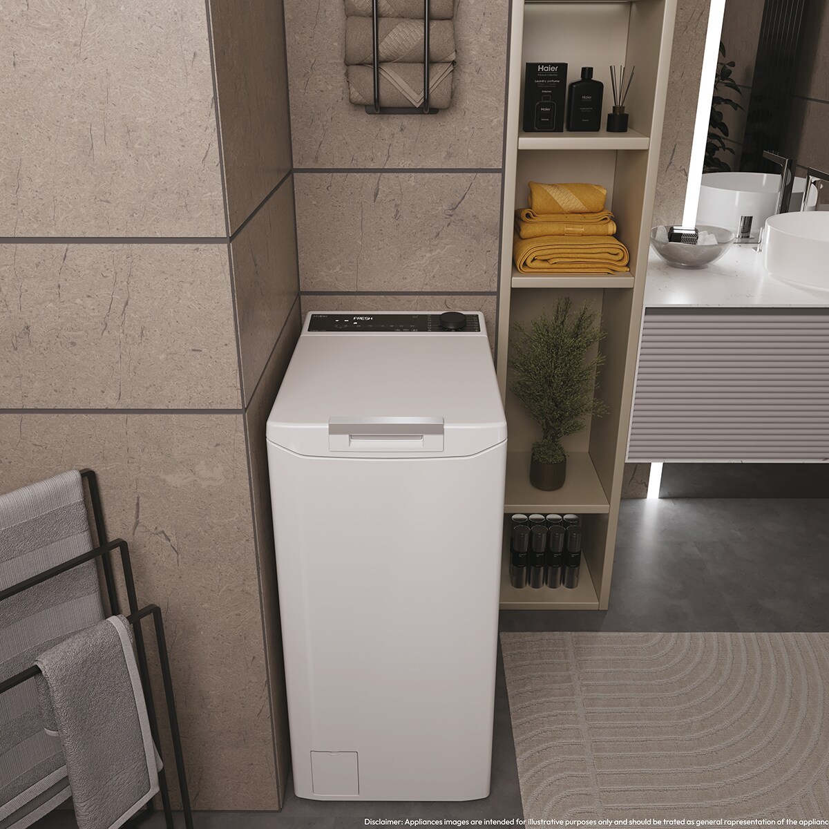 Lavadora carga superior Haier 8,5 kg / 1.200 rpm T Series 7- THASN2856TM4-S Blanco-9