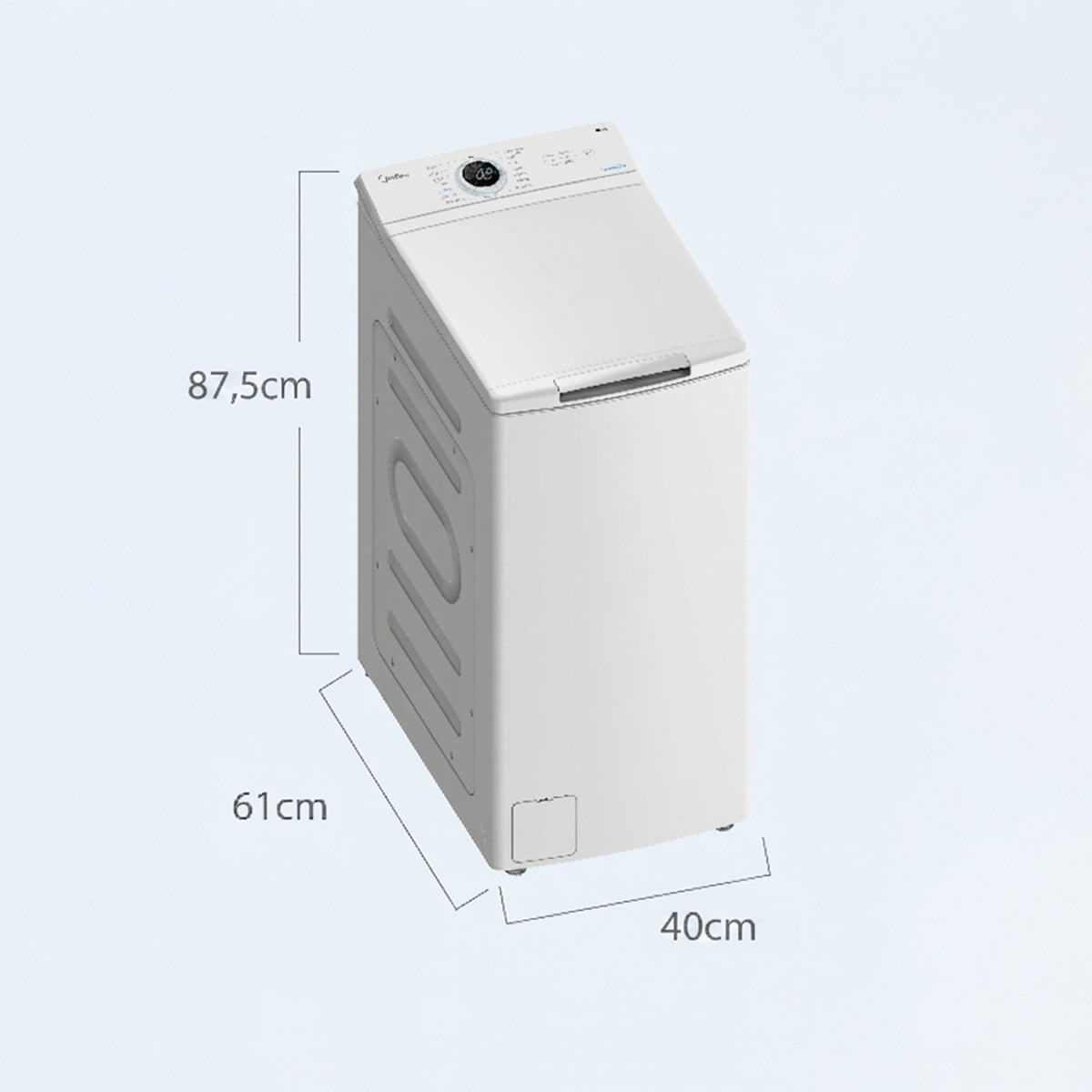 Lavadora carga superior Midea 7 kg / 1200 rpm - MF100T70BA10WES Blanco-2
