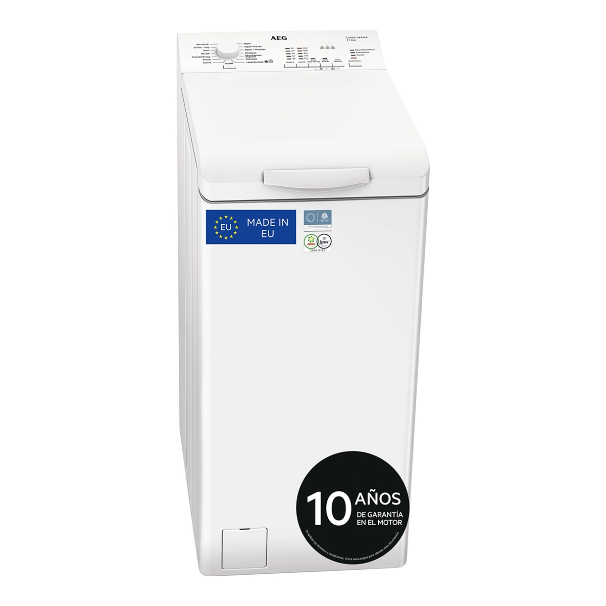 Imagen 0 de Lavadora carga superior AEG 7kg /1200 rpm / lavado rápido, h. con vapor, Serie 6000- LTE6K7230E