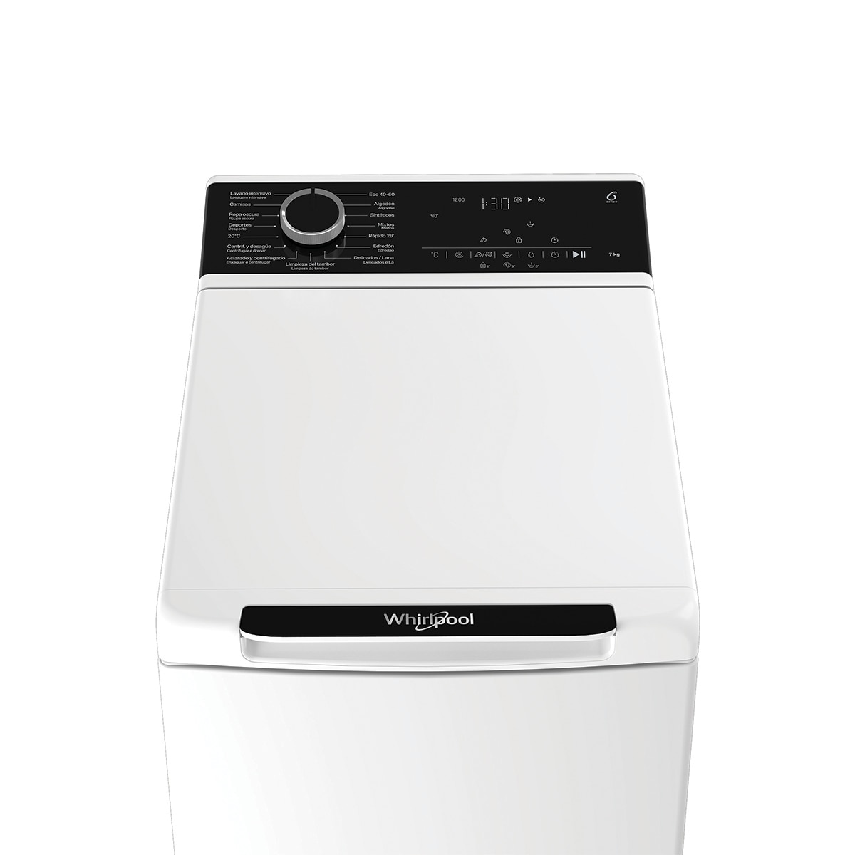 Lavadora Whirlpool 7 Kg / 1.200 rpm, 6º Sentido, FreshCare - TW 721 FC SPT - Negro Negro-5