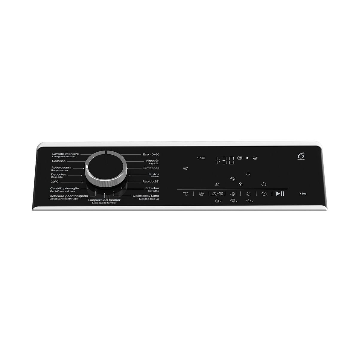 Lavadora Whirlpool 7 Kg / 1.200 rpm, 6º Sentido, FreshCare - TW 721 FC SPT - Negro Negro-8
