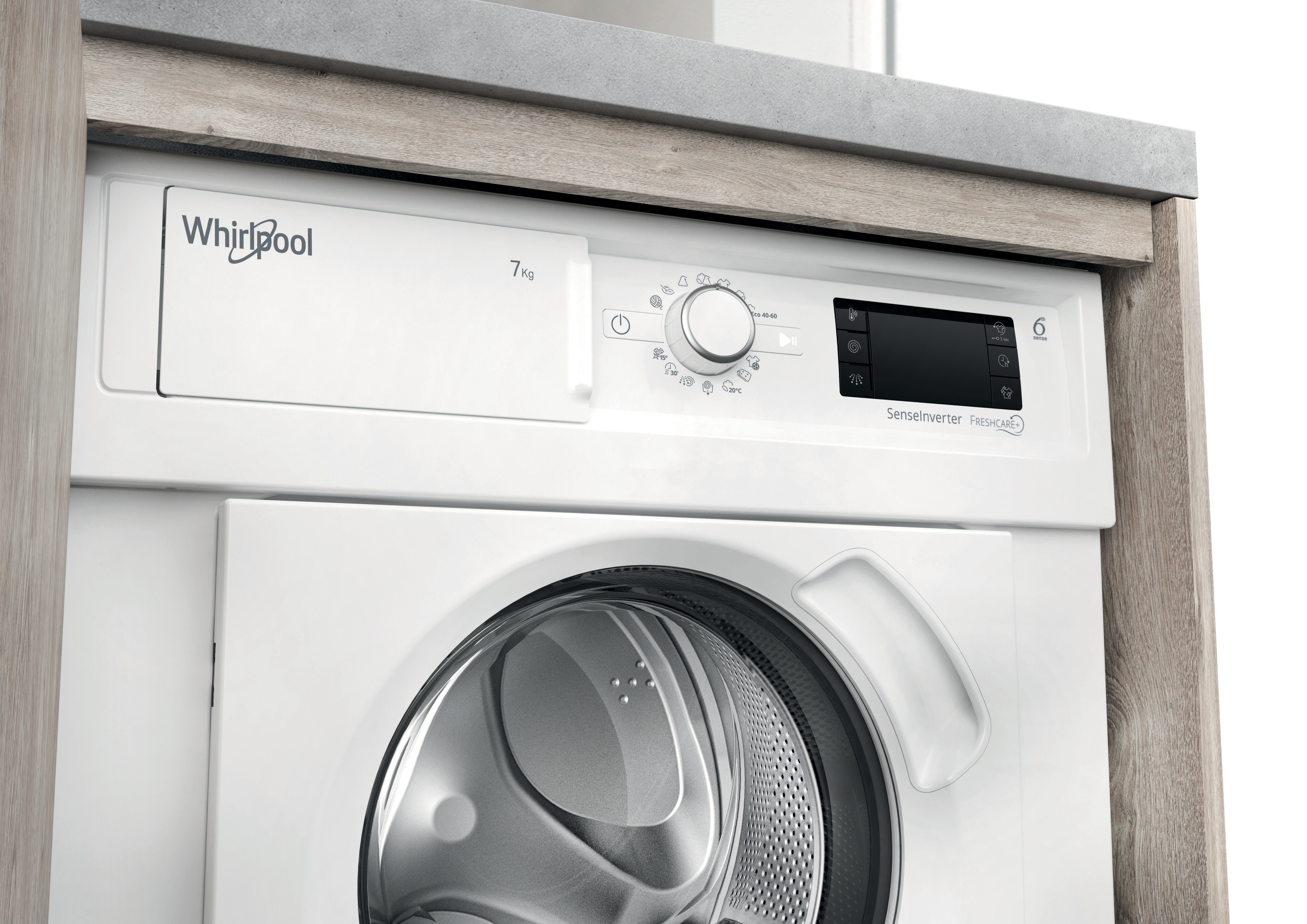 Lavadora integrable Whirlpool 7 kg / 1.400 rpm - BI WMWG 71483E 10