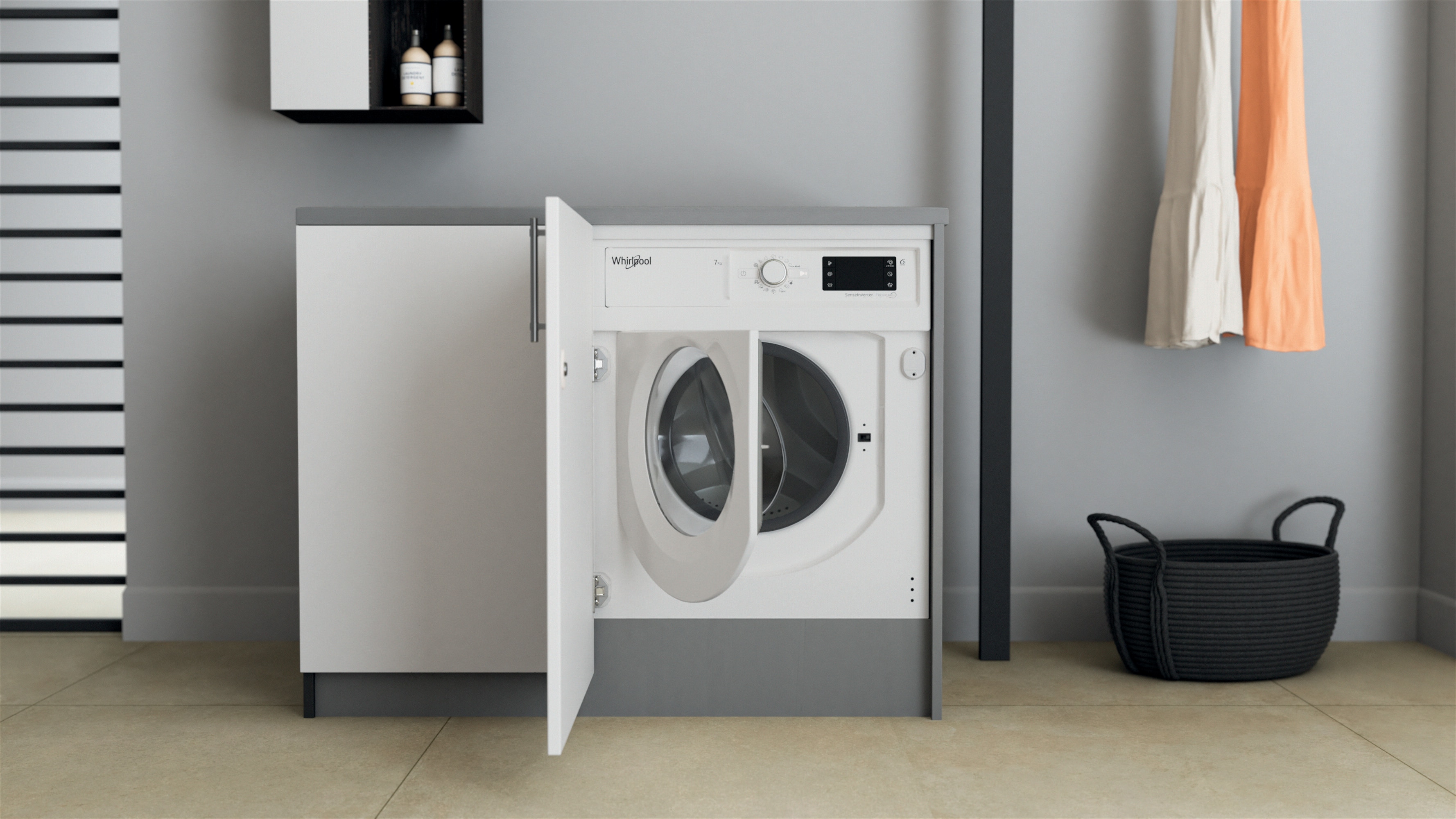 Lavadora integrable Whirlpool 7 kg / 1.400 rpm - BI WMWG 71483E 18