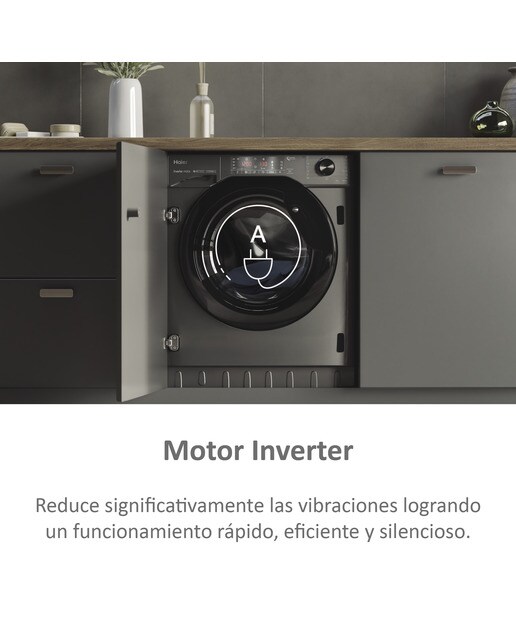 Lavadora integrable Haier 9 kg / 1.600 rpm Series 4 - HWQ90B416FWBR-S - Antracita Antracita-5