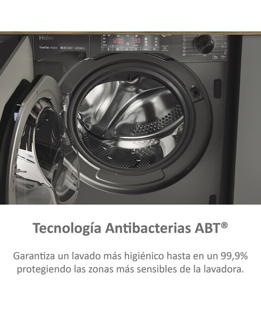 Lavadora integrable Haier 9 kg / 1.600 rpm Series 4 - HWQ90B416FWBR-S - Antracita Antracita-6