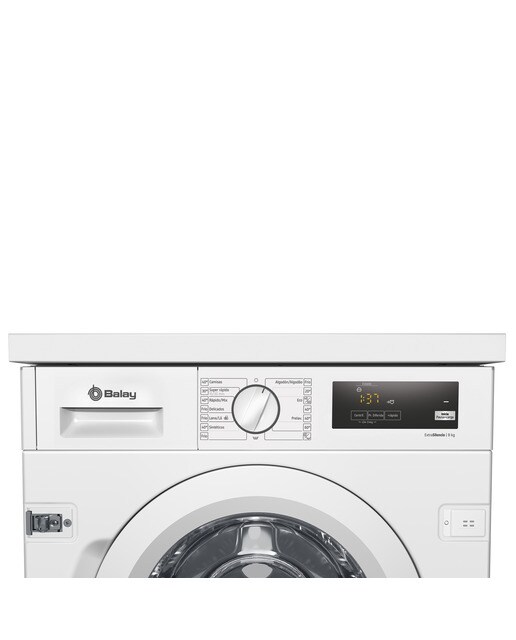 Máquina de Lavar Roupa Encastrável Balay 3TI983B Carga Frontal de 8 kg e 1200 rpm - Branco Branco-3