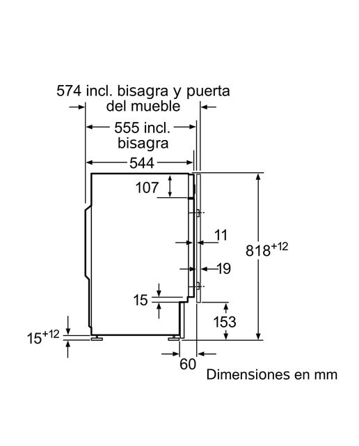 Máquina de Lavar Roupa Encastrável Bosch Série 6 WIW28302ES Carga Frontal de 8 kg e 1400 rpm - Branco Pastel 6