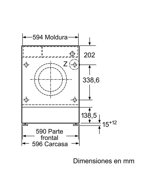 Máquina de Lavar Roupa Encastrável Bosch Série 6 WIW24307ES Carga Frontal de 8 kg e 1200 rpm - Branco Branco-5