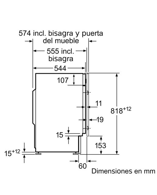 Máquina de Lavar Roupa Encastrável Siemens iQ500 WI12W327ES Carga Frontal de 8 kg e 1200 rpm - Branco Branco-5
