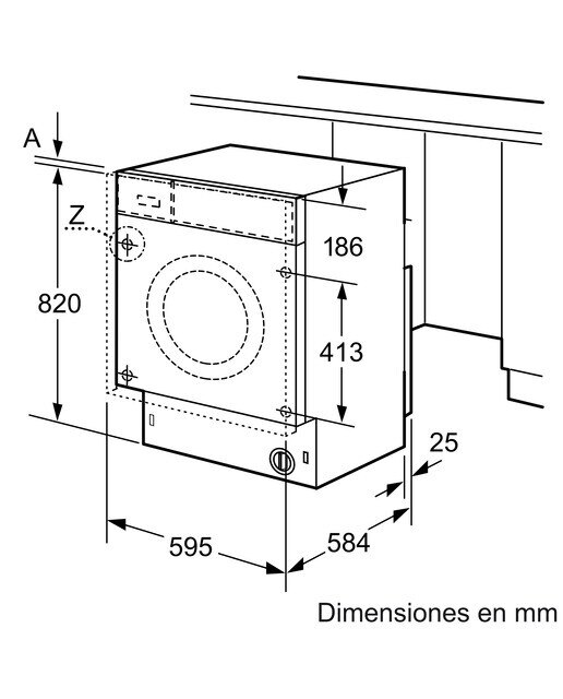 Máquina de Lavar e Secar Roupa Encastrável Siemens iQ500 WK14D543ES Carga Frontal Aquastop e WaterPerfect de 7/4 kg e 1400 rpm - Branco Branco-2