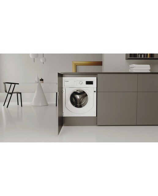 Lavadora integrable Whirlpool 8 kg / 1.400 rpm, Motor Sense Inverter - BIWMWG81485EEU - Blanco Blanco-9