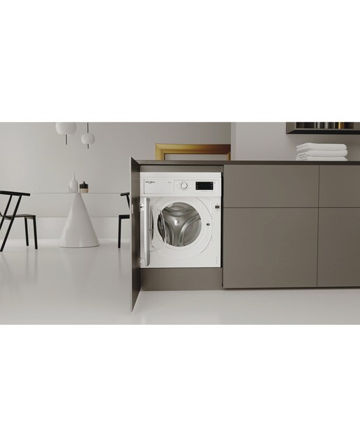 Lavadora integrable Whirlpool 8 kg / 1.400 rpm, Motor Sense Inverter - BIWMWG81485EEU - Blanco Blanco-11