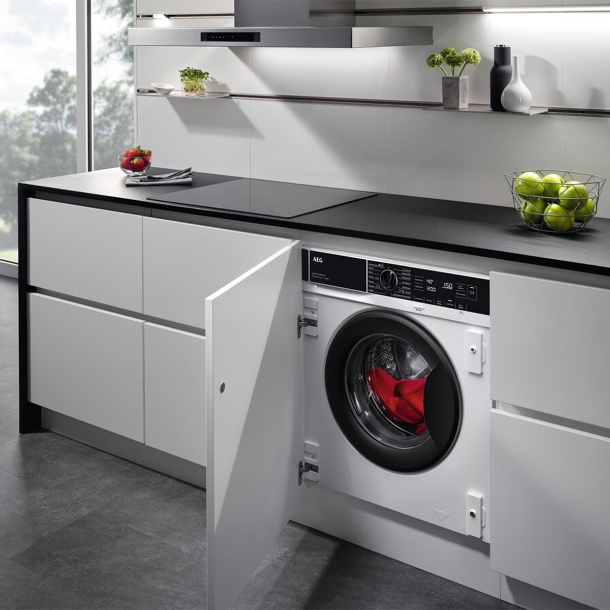 Máquina de Lavar Roupa Encastrável AEG Série 8000 LFN8E8436C PowerCare de 8 kg e 1400 rpm - Branco Branco-16