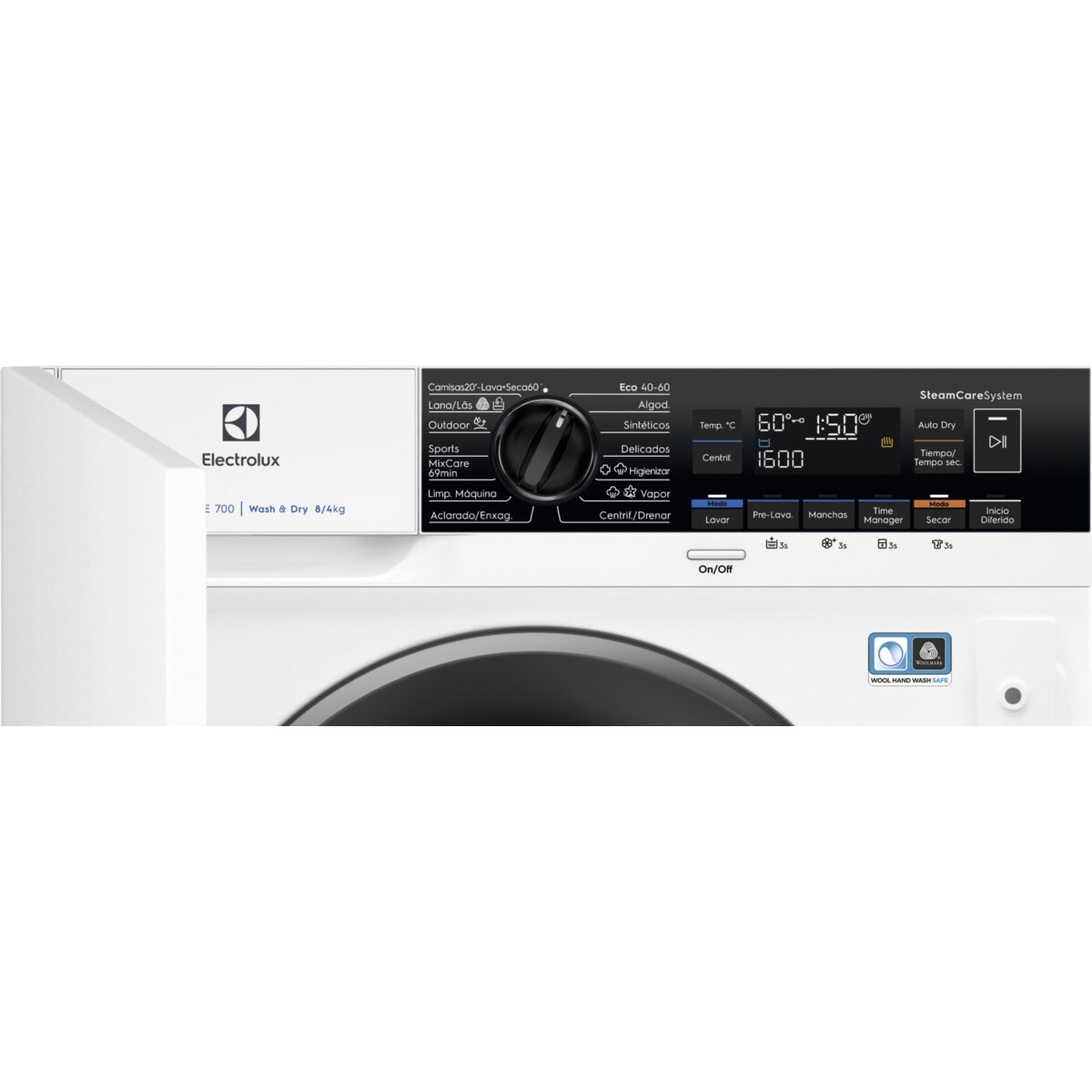 Máquina de Lavar e Secar Roupa Encastrável Electrolux EN7W3866OF Carga Frontal de 8 Kg e de 1600 rpm - Branco Branco-4