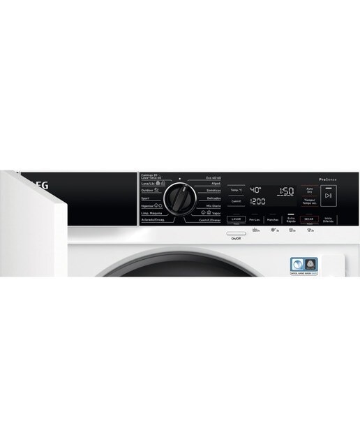 Máquina de Lavar e Secar Roupa Encastrável AEG Série 8000 LWN8E8636F PowerCare, ProSteam e ProSense de 8/4 Kg e de 1600 rpm - Branco Branco-2