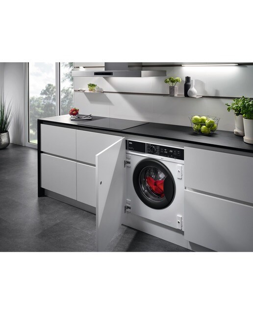 Máquina de Lavar e Secar Roupa Encastrável AEG Série 8000 LWN8E8636F PowerCare, ProSteam e ProSense de 8/4 Kg e de 1600 rpm - Branco Branco-10