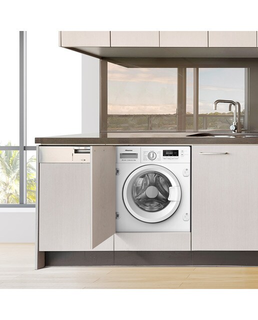 Imagen 5 de Lavadora secadora integrable Hisense 8 kg, 1.400 rpm - WD3M841BWIES - Blanco Blanco