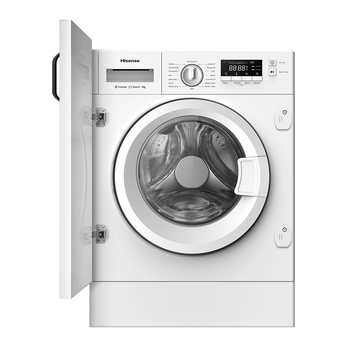 Hisense - Lavadora integrable Hisense 8 kg - 1.400 rpm - WF3M841BWIES.