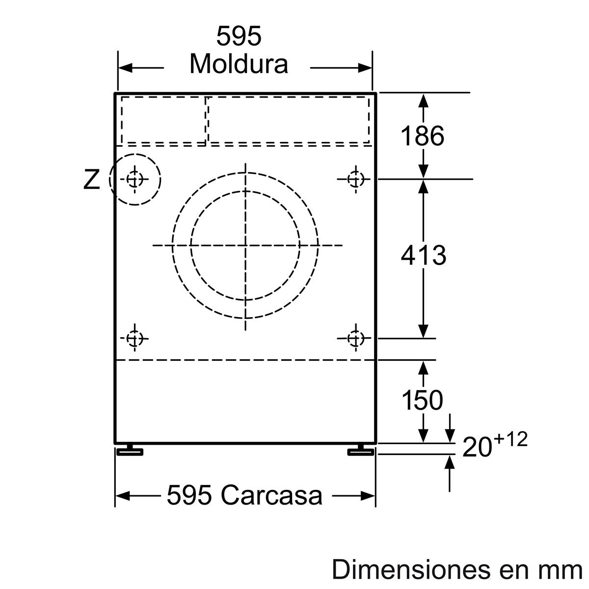 Máquina de Lavar e Secar Roupa Encastrável Bosch Série 4 WKD24362ES Carga Frontal de 7/4 kg e 1200 rpm - Branco Branco-4