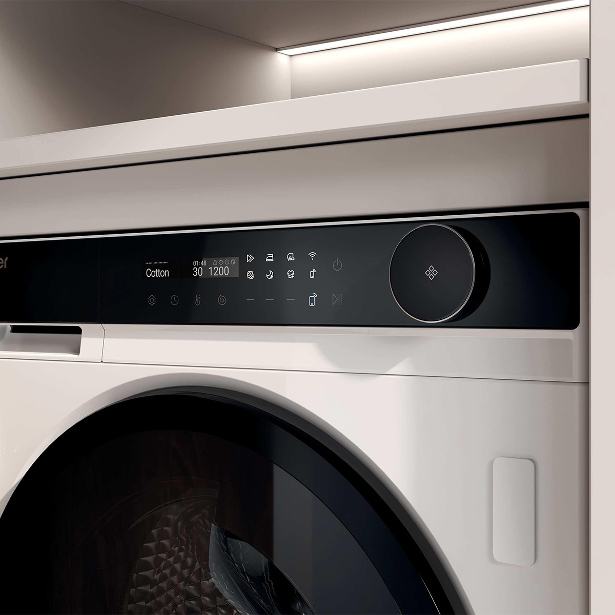 Lavadora Integrable Haier 10 kg/1.400 rpm, Serie 8, Opción Vapor - HWB100-B14858U-S - Negro Negro-4