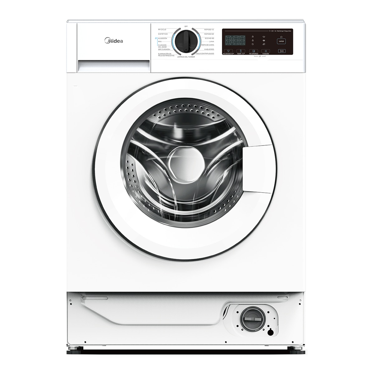 Midea – Lavadora integrable Midea 9 Kg, 1400 rpm – MFA06W90BA/W-ES.