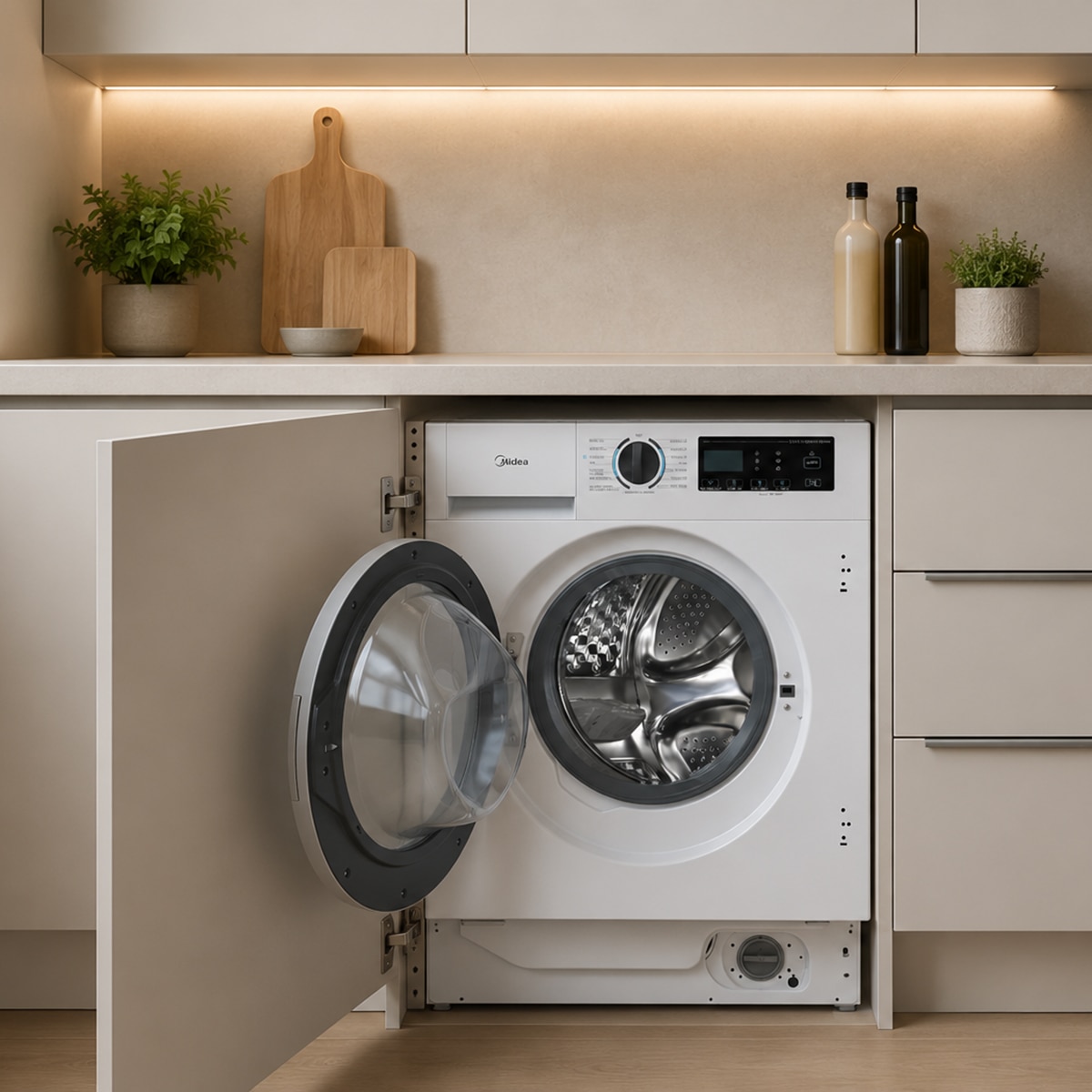 Máquina de Lavar Roupa Encastrável Midea MFA06W90BA/W-ES de 9 kg e 1400 rpm 7