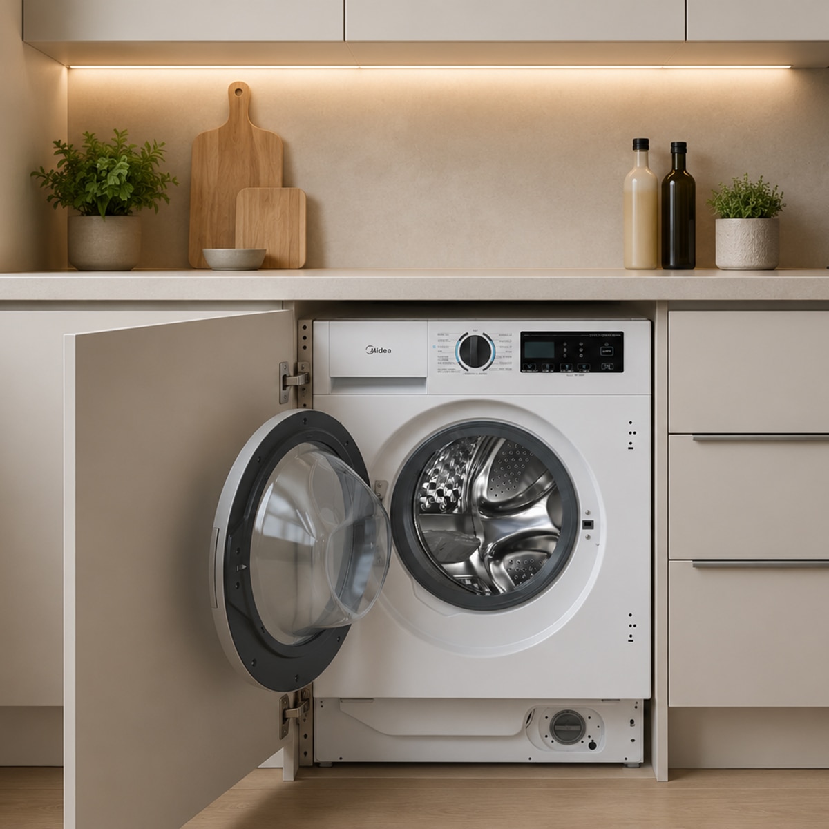 Máquina de Lavar Roupa Encastrável Midea MFA06W80BA10/W-ES Carga Frontal, de 8 kg e 1400 rpm 7