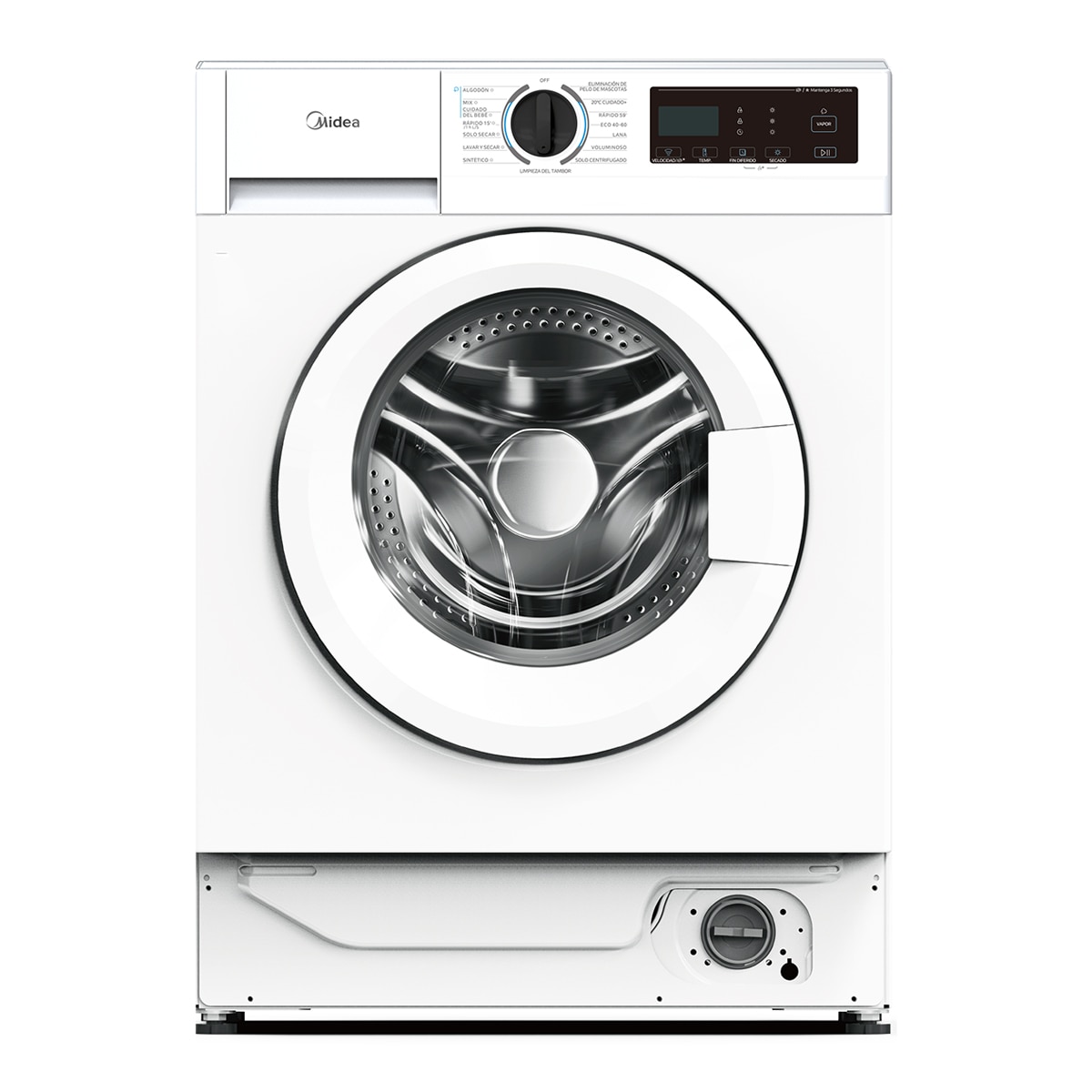 Imagem 0 de Máquina de Lavar e Secar Roupa Encastrável Midea MFA06D80BA10/W-ES Carga Frontal, de 8/6 Kg e de 1400 rpm