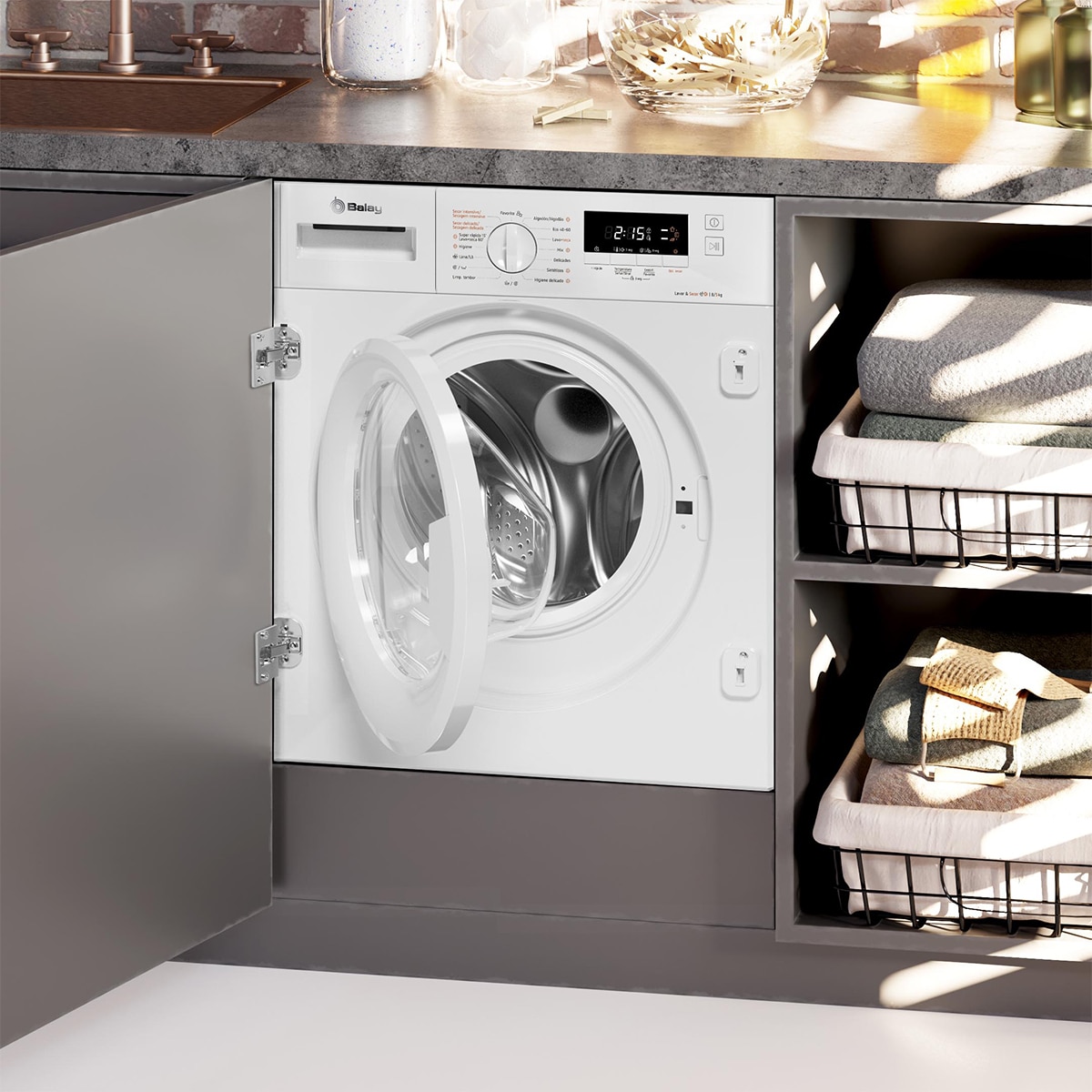 Lavadora secadora integrable Balay, 8 kg / 1.400 rpm, Programa Superrápido - 3TW885B 3