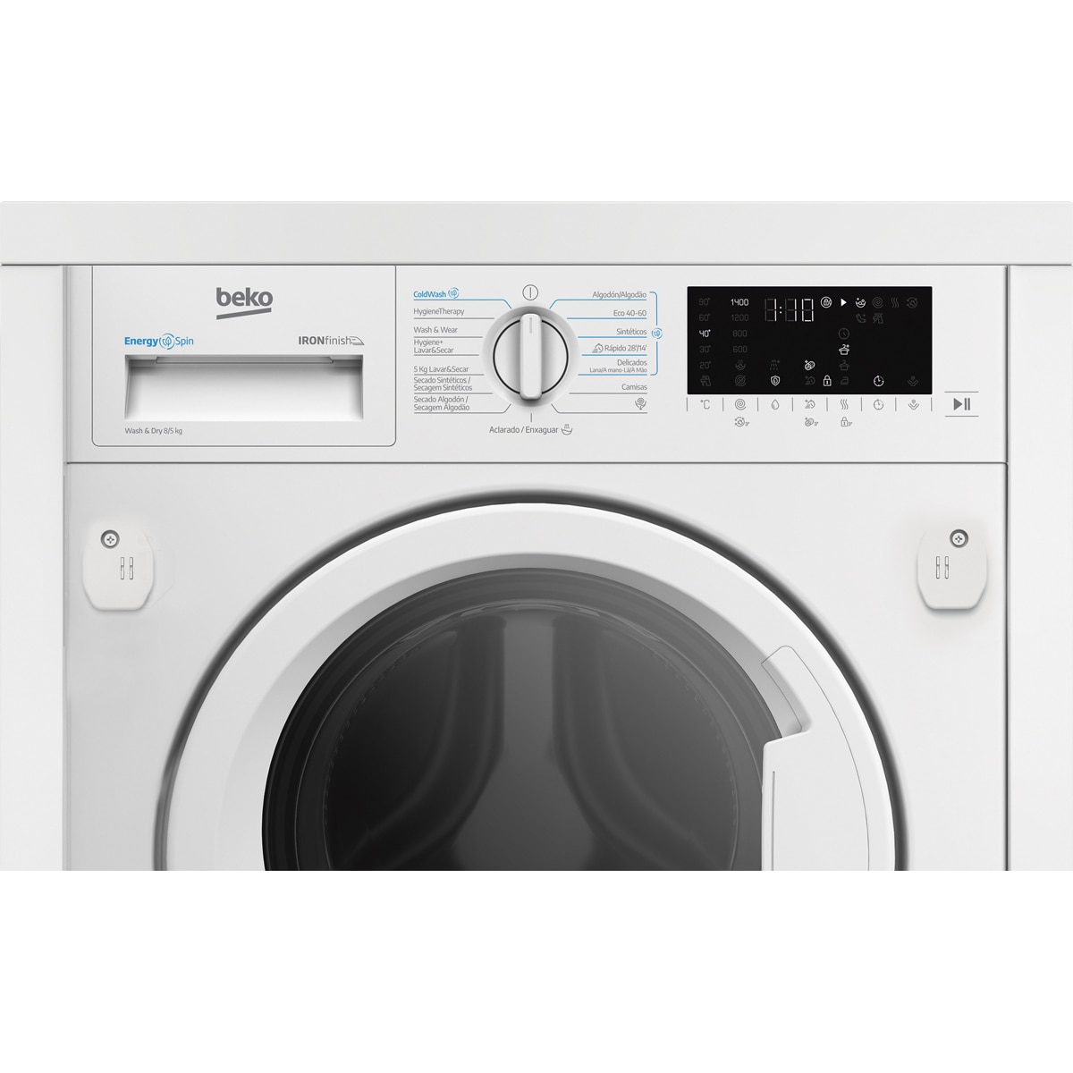 Lavadora secadora integrable Beko 8 kg / 1.400 rpm - B5DBT48437WB 5