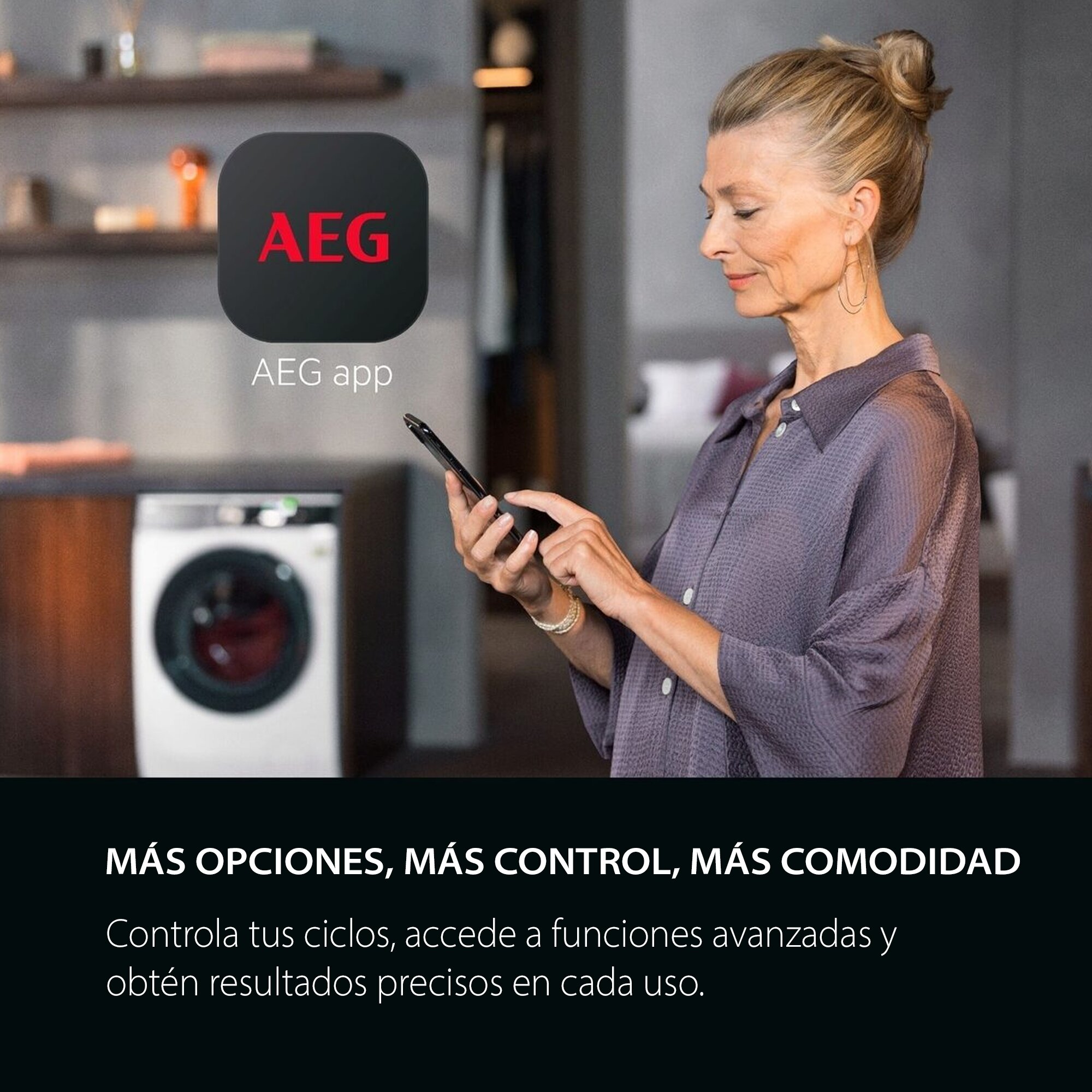 Lavadora integrable AEG 8 Kg / 1400 rpm, PowerClean, Vapor, Wifi, Silencio, Serie 8000 -LFU8E8436C - Negro Negro-19