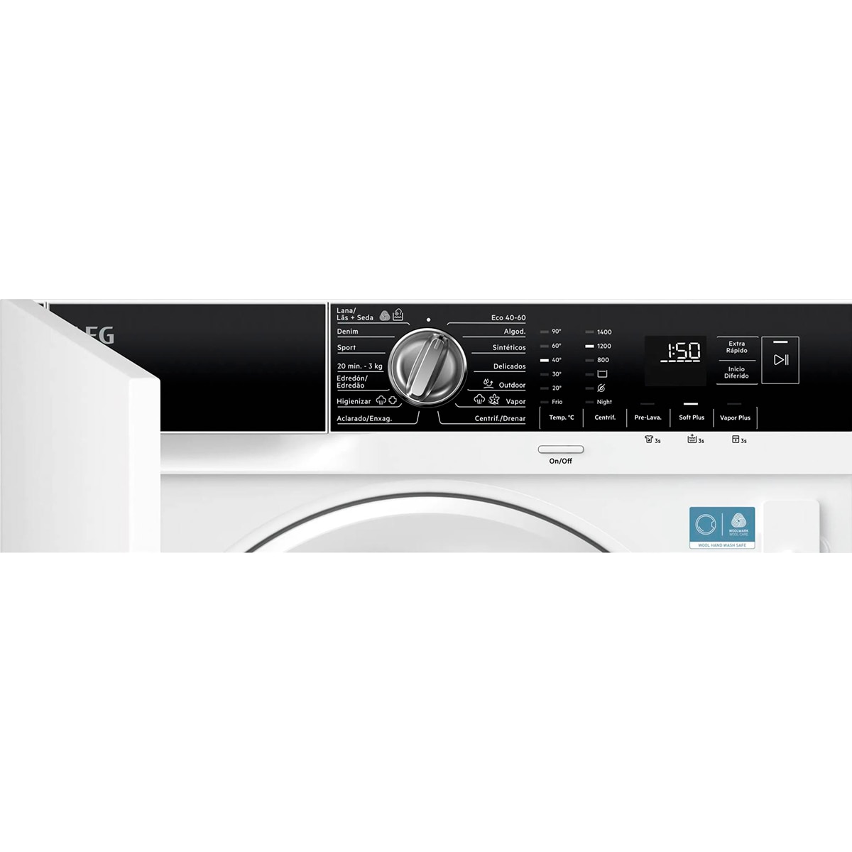 Lavadora integrable AEG 8 Kg / 1400 rpm, TimeSave, Vapor, Serie 7000 - LFU7G8434F - Silver Silver-4