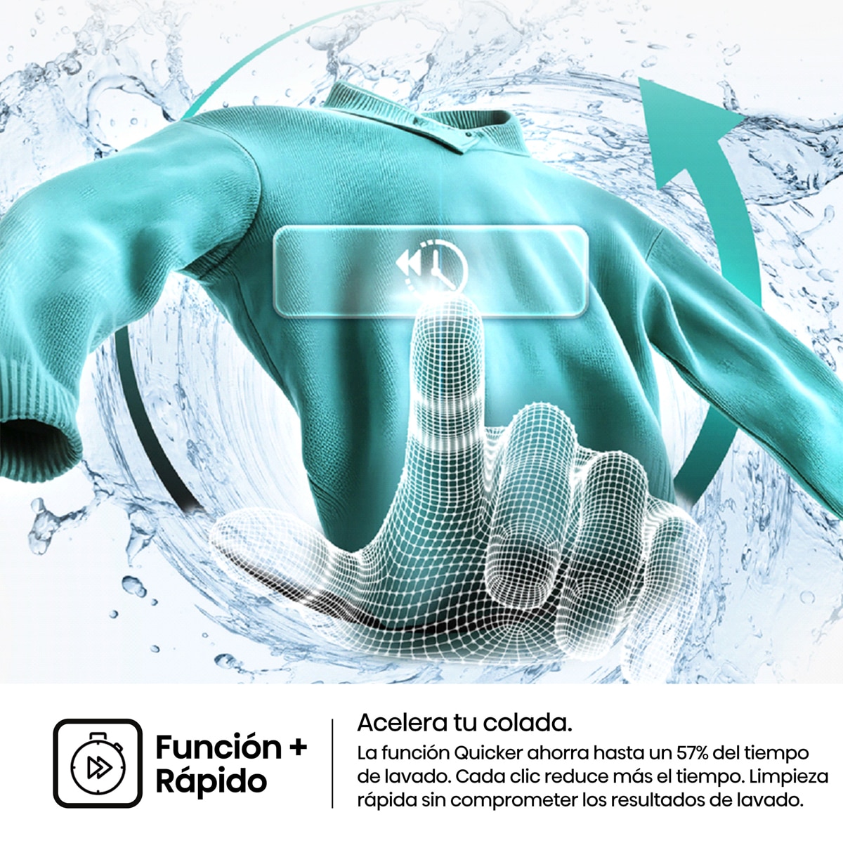 Lavadora Hisense 7 Kg , 1200 rpm con tecnología Inverter- WF1I7022BWJ Blanco-6