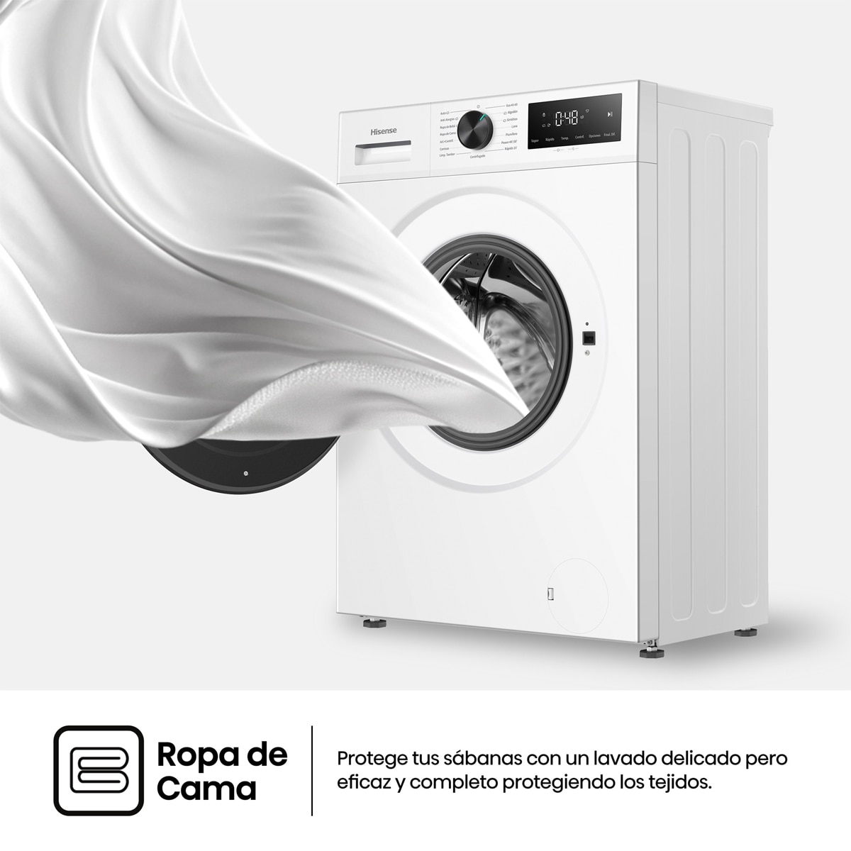 Lavadora Hisense 7 Kg , 1200 rpm con tecnología Inverter- WF1I7022BWJ Blanco-7