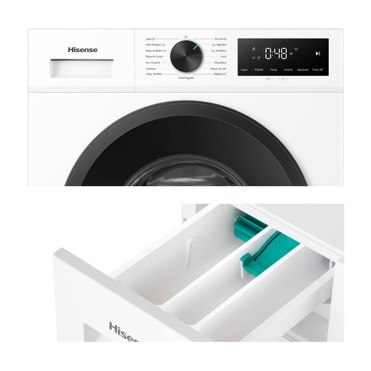 Lavadora Hisense 7 Kg , 1200 rpm con tecnología Inverter- WF1I7022BWJ Blanco-12