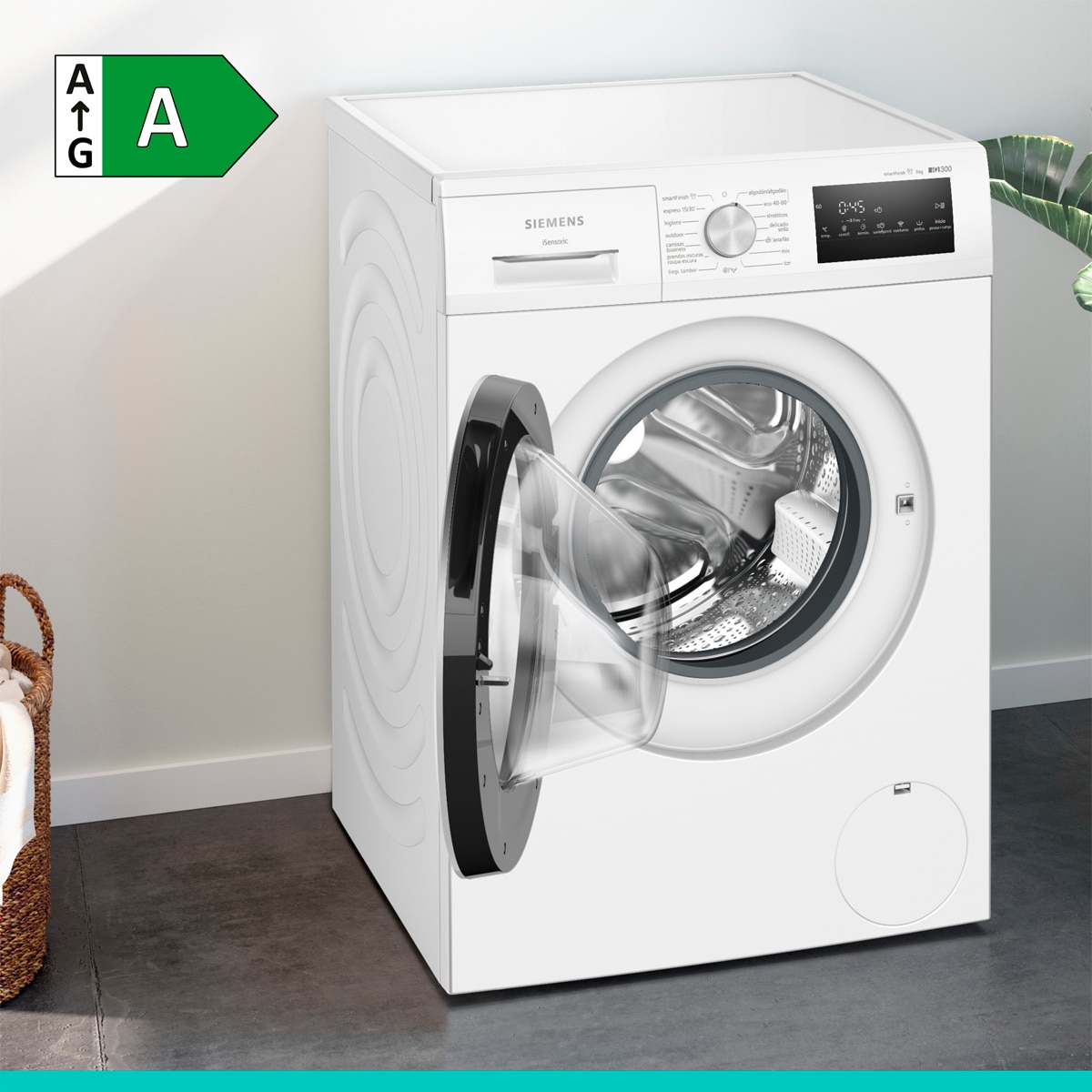 Lavadora Siemens iQ300  9 Kg / 1400 rpm,  con tecnología smartFinish - WM14N292EP Blanco-3