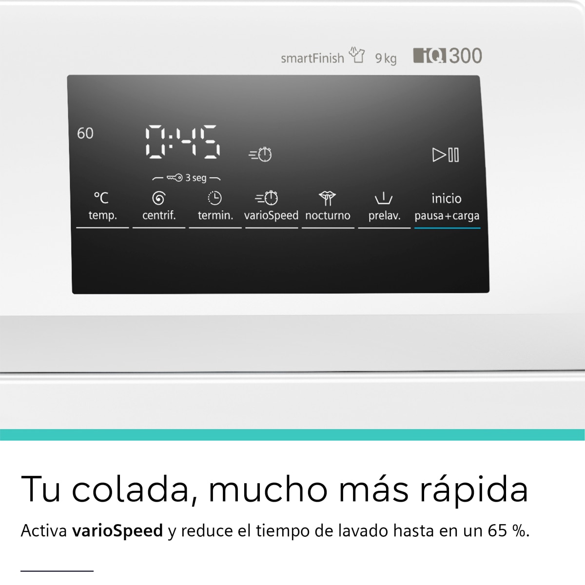 Lavadora Siemens iQ300  9 Kg / 1400 rpm,  con tecnología smartFinish - WM14N292EP Blanco-7