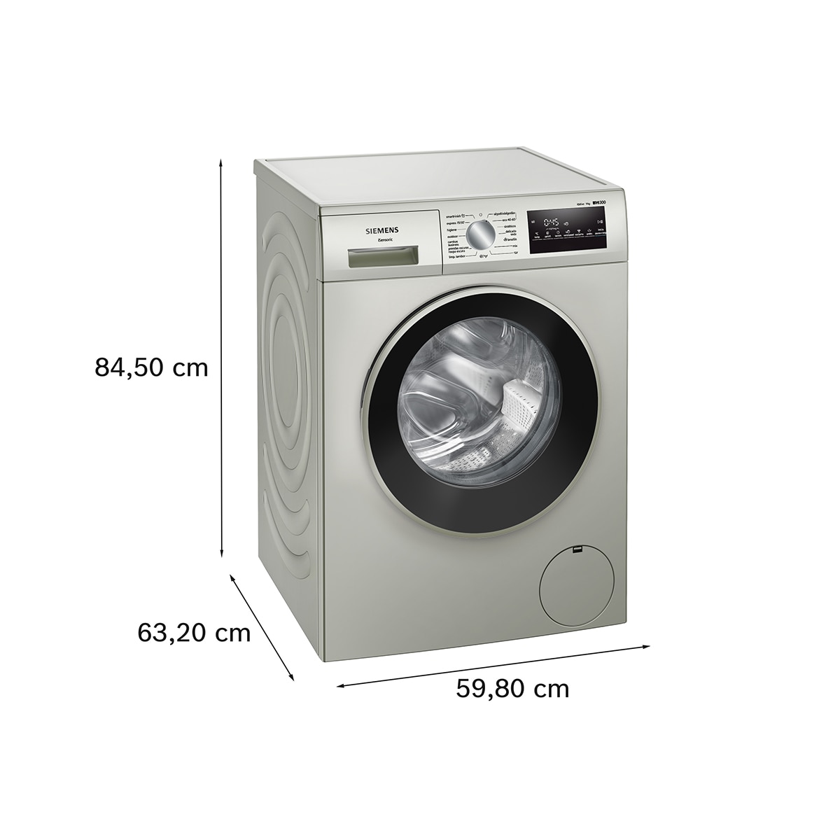 Lavadora Siemens iQ300, 9 Kg / 1400 rpm, con tecnología smartFinish - WM14N20XEP Acero Inox-2