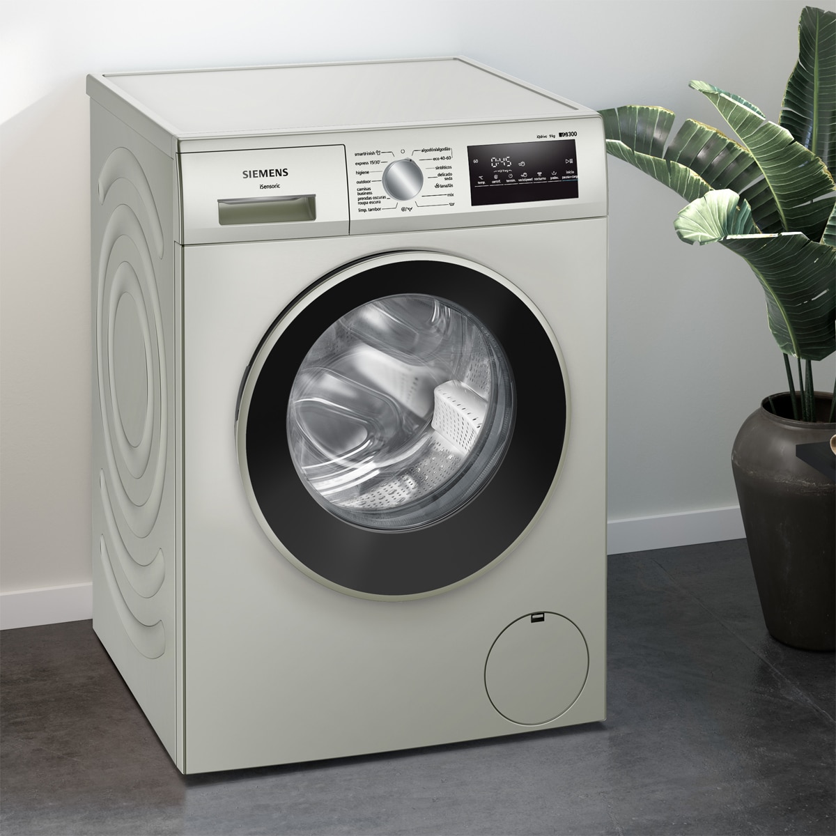 Lavadora Siemens iQ300, 9 Kg / 1400 rpm, con tecnología smartFinish - WM14N20XEP Acero Inox-5