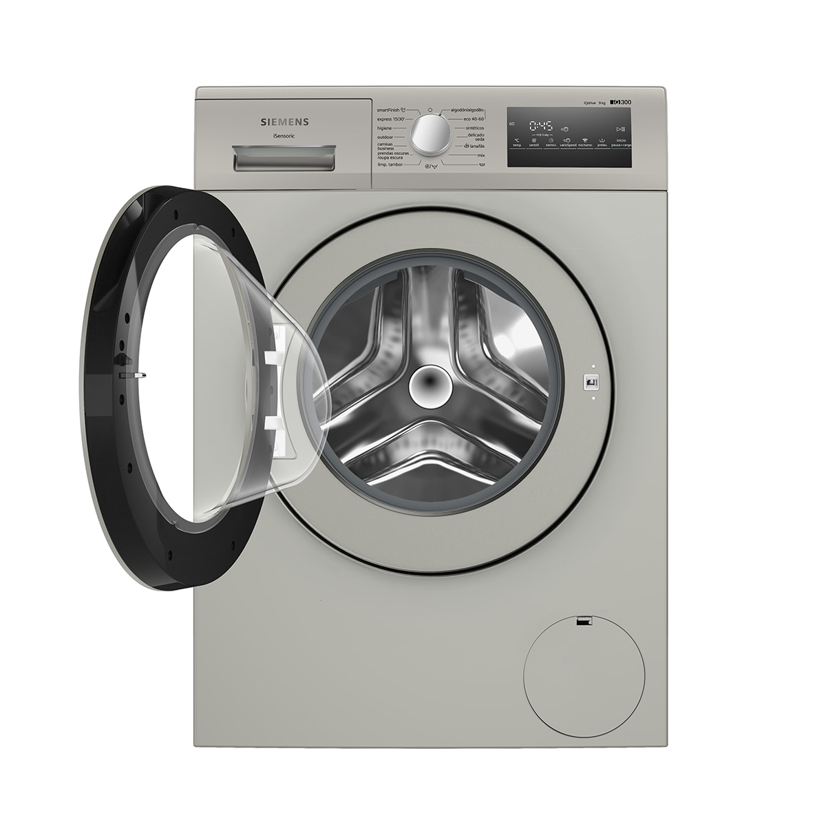 Lavadora Siemens iQ300, 9 Kg / 1400 rpm, con tecnología smartFinish - WM14N20XEP Acero Inox-6