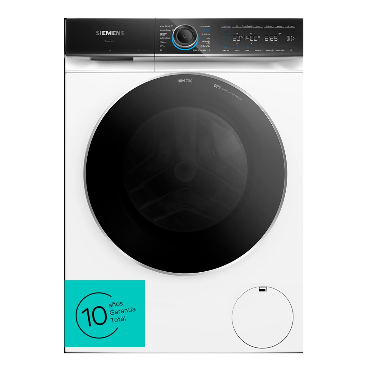 Imagem 0 de Máquina de Lavar Roupa Siemens iQ700 WG66B2A1ES de 11 Kg e 1600 Rpm com Função varioSpeed