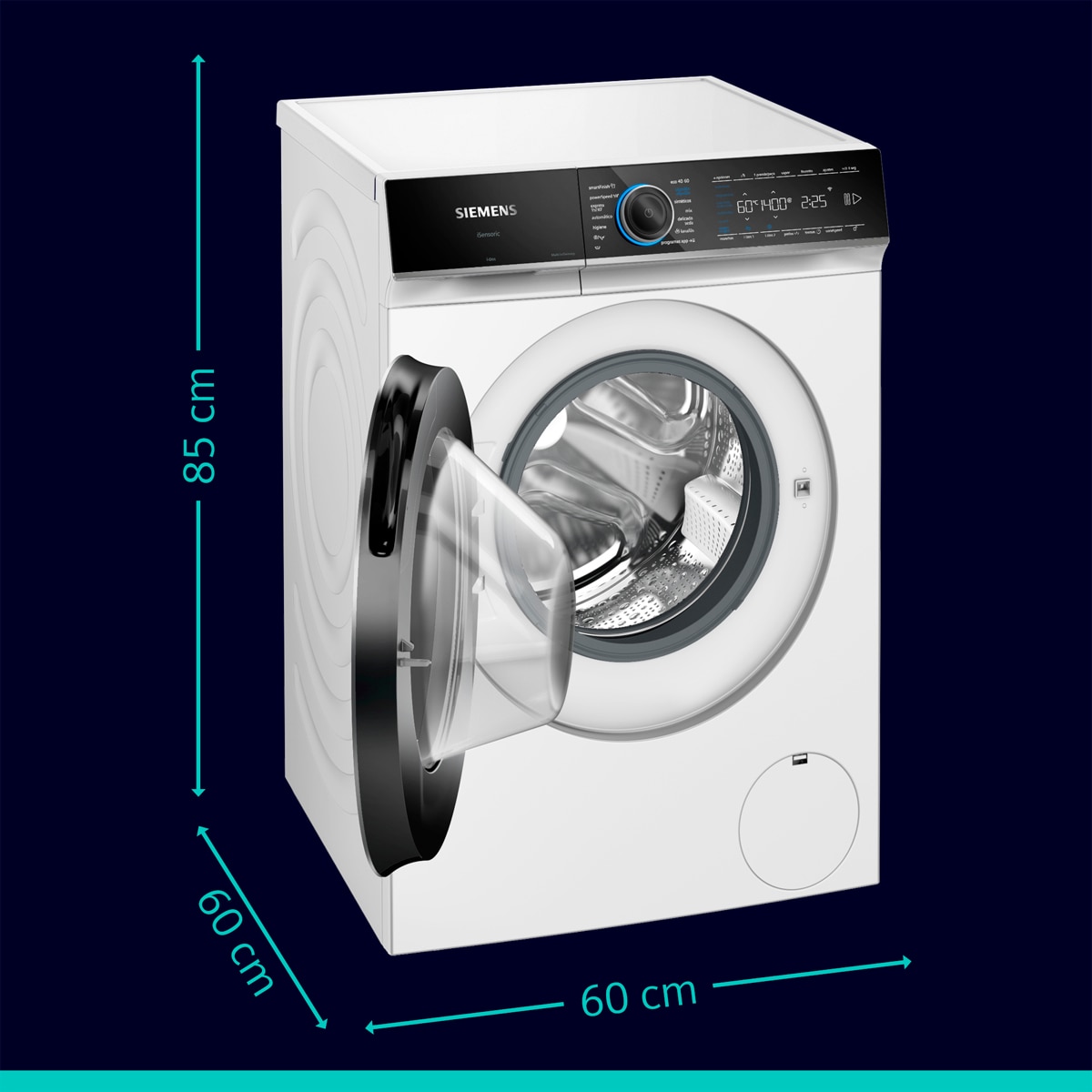 Máquina de Lavar Roupa Siemens iQ700 WG66B2A1ES de 11 Kg e 1600 Rpm com Função varioSpeed Branco-2