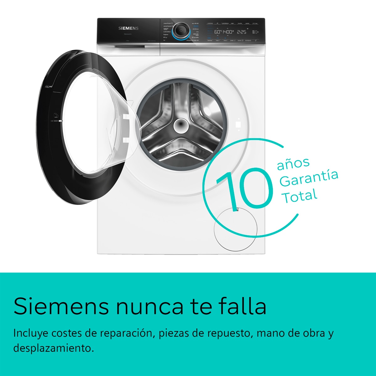 Máquina de Lavar Roupa Siemens iQ700 WG66B2A1ES de 11 Kg e 1600 Rpm com Função varioSpeed Branco-4