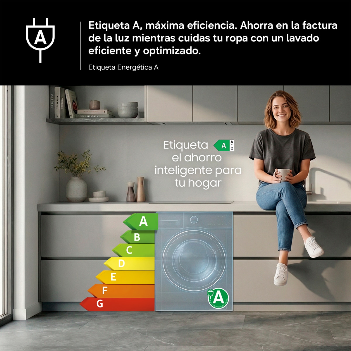 Lavasecadora Samsung AI 10Kg Autodosificación Clase D/A Blanca - WD10HG6U94BEU3 Blanco-6
