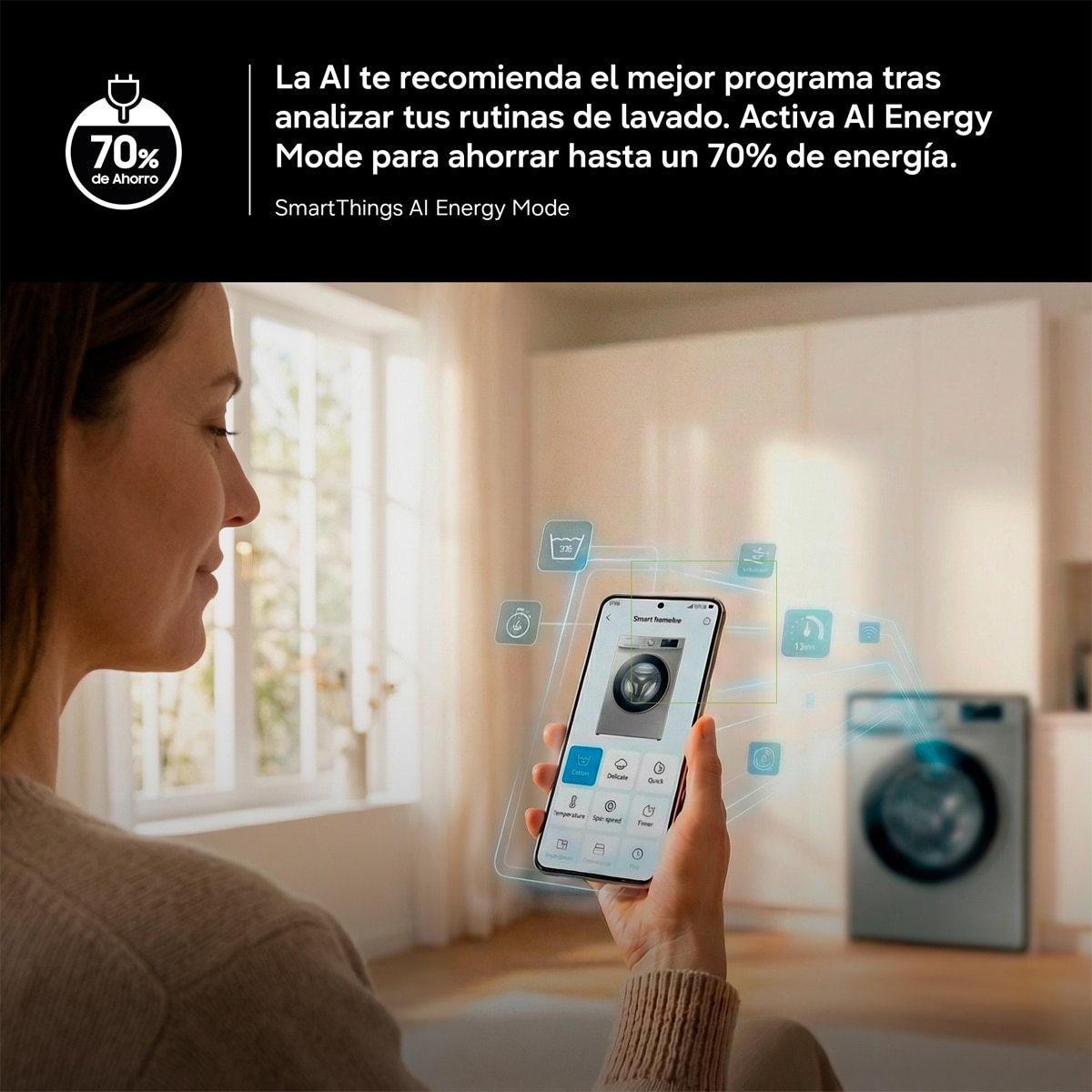 Lavasecadora Samsung AI 10Kg Autodosificación Clase D/A Blanca - WD10HG6U94BEU3 Blanco-7