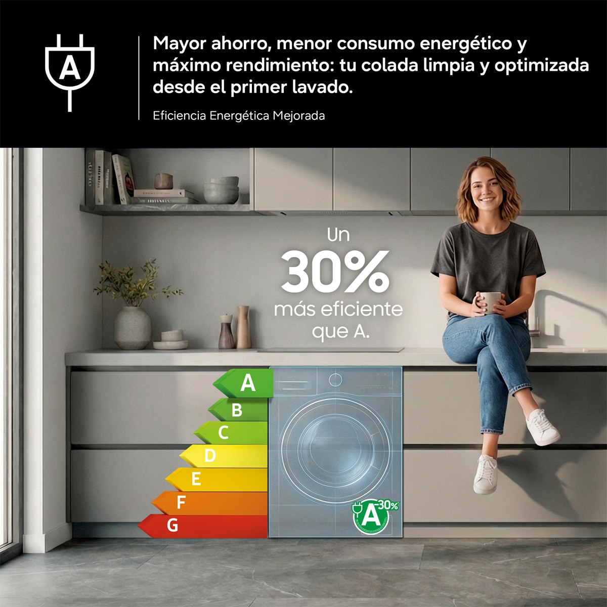 Lavasecadora Samsung AI 9Kg Autodosificación Clase D/A Negra - WD90HG6U94BBU3 - Negro Negro-6