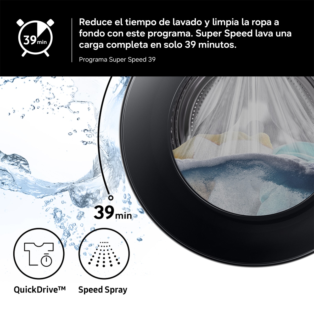Lavasecadora Samsung AI 9Kg Autodosificación Clase D/A Negra - WD90HG6U94BBU3 - Negro Negro-10
